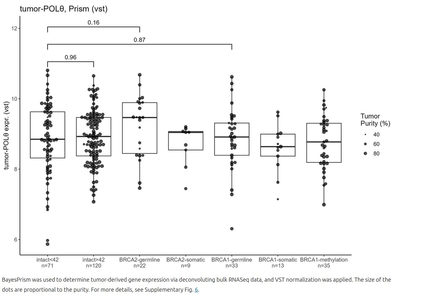 Polymerase theta expression is correlated with proliferative capacity but not with DNA repair deficiency status in solid tumors